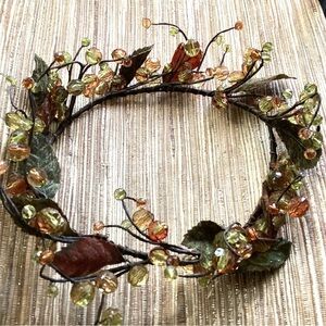 Fall color centerpiece or candle holder. 6” diameter